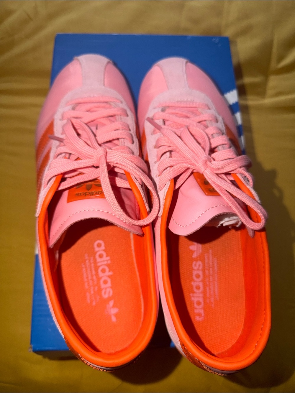 adidas Pink and Orange Low-Top Sneakers